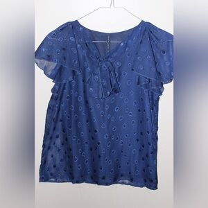 Elegant Blue Women's Blouse